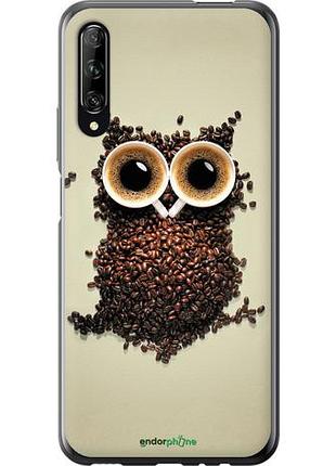 Чохол на huawei p smart pro сова з кави "777u-1906-10746"