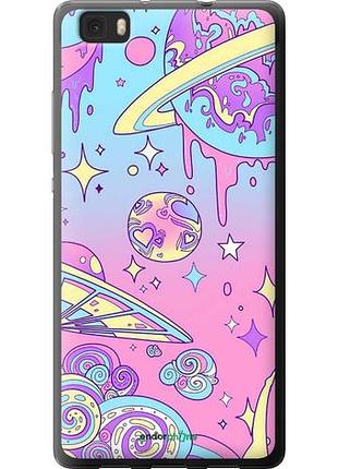 Чехол на huawei ascend p8 lite розовая галактика "4146u-126-10746"