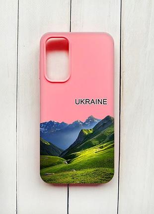 Матовий чохол на samsung galaxy a15 (a155) рожевий карпати україна (принт 409)