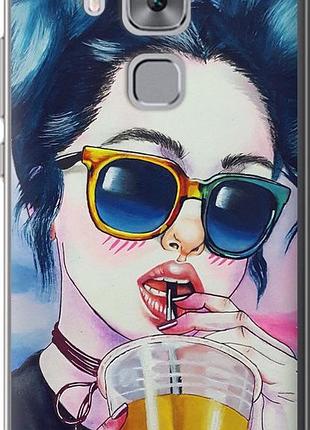 Чохол на huawei nova plus арт-дівчина в окулярах "3994u-961-10746"