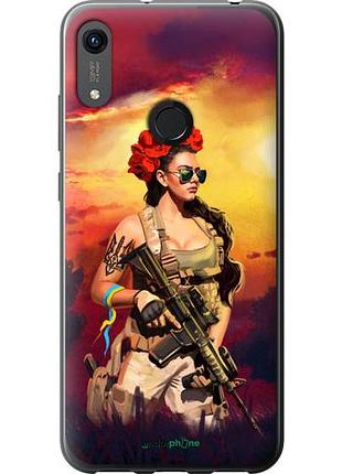 Чехол на huawei honor 8a украинка с оружием "5316u-1635-10746"