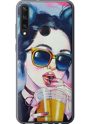 Чохол на huawei y6p арт-дівчина в окулярах "3994u-1952-10746"