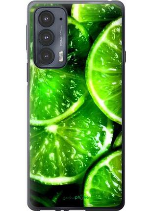 Чехол на motorola edge 20 зелёные дольки лимона "852u-2497-10746"