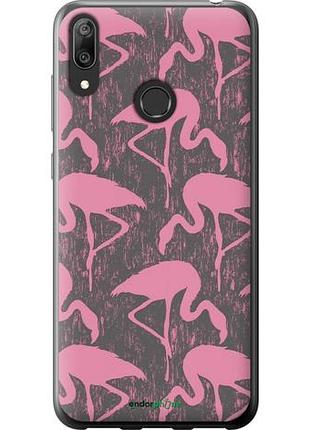 Чехол на huawei y7 2019 vintage-flamingos "4171u-1638-10746"