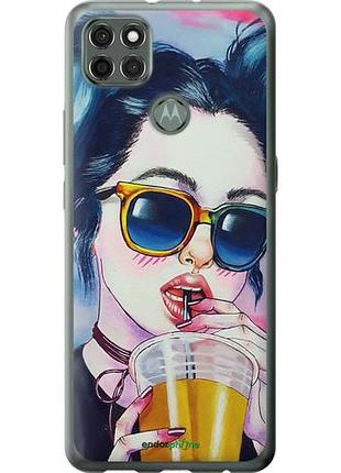 Чехол на motorola g9 power арт-девушка в очках "3994u-2229-10746"