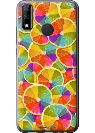 Чехол на huawei p smart 2020 разноцветные дольки лимона "861u-2060-10746"