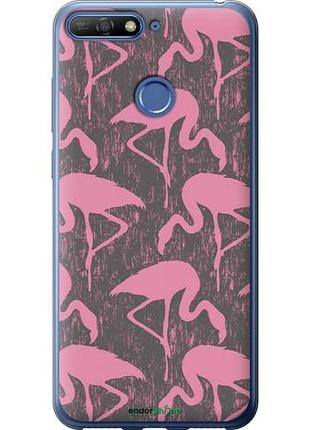 Чехол на huawei honor 7c vintage-flamingos "4171u-1411-10746"
