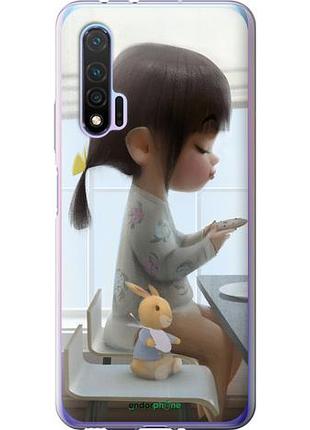 Чохол на huawei nova 6 мила дівчинка із зайчиком "4039u-1821-10746"