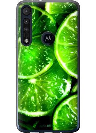 Чехол на motorola one macro зелёные дольки лимона "852u-1812-10746"