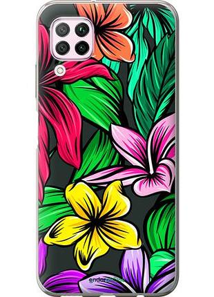 Чехол на huawei p40 lite тропические цветы 1 "4753u-1887-10746"