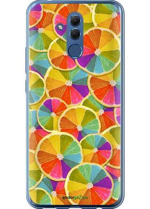 Чохол на huawei mate 20 lite різнобарвні часточки лимона "861u-1575-10746"