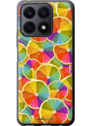 Чехол на huawei honor x8a разноцветные дольки лимона "861u-2963-10746"