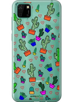 Чехол на huawei y5p кактусы 4 "4856u-1936-10746"