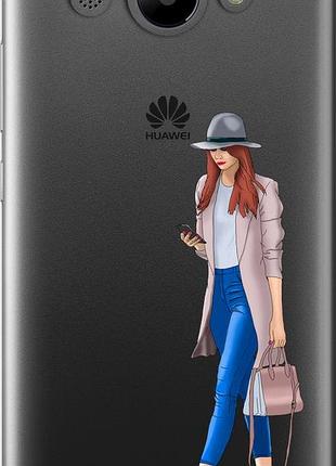 Чехол на huawei y3 2017 девушка 1 "4751u-991-10746"