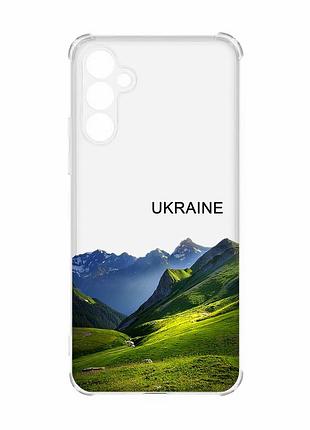 Чехол с утолщенными углами на samsung galaxy a55 (a556) карпаты украина (принт 409)