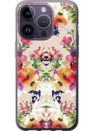 Чехол на iphone 14 pro цветочный узор "1083u-2646-10746"