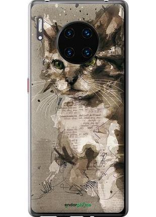 Чехол на huawei mate 30 pro котёнок из пятен и линий "119u-1796-10746"