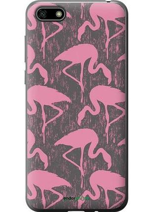 Чехол на huawei y5 2018 vintage-flamingos "4171u-1500-10746"