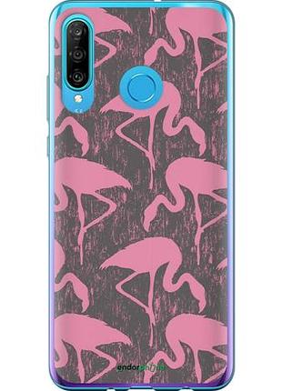 Чехол на huawei p30 lite vintage-flamingos "4171u-1651-10746"