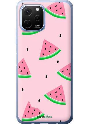 Чехол на huawei nova y61 розовый арбуз "4314u-2983-10746"