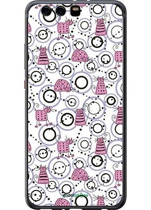 Чехол на huawei p10 plus смешные коты "907u-963-10746"