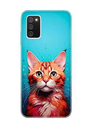 Чохол на samsung galaxy a03s кішка (принт 408)