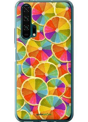 Чехол на huawei honor 20 pro разноцветные дольки лимона "861u-1702-10746"