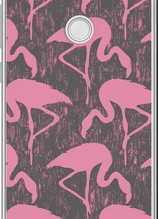 Чехол на huawei p8 lite (2017) vintage-flamingos "4171u-777-10746"