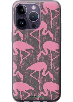 Чехол на iphone 14 pro max vintage-flamingos "4171u-2667-10746"