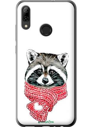 Чехол на huawei p smart 2019 енот в шарфе "4688u-1634-10746"