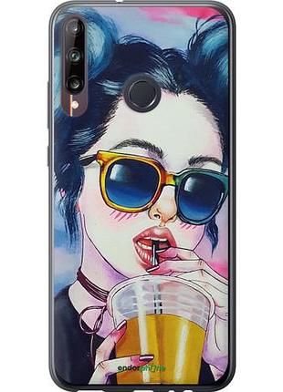 Чохол на huawei p40 lite e арт-дівчина в окулярах "3994u-1875-10746"