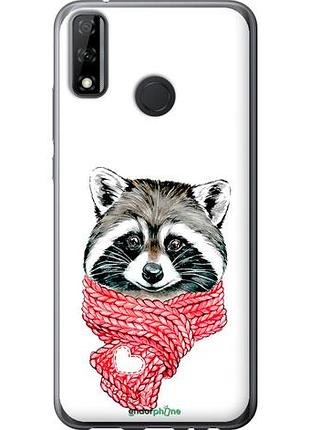 Чехол на huawei p smart 2020 енот в шарфе "4688u-2060-10746"