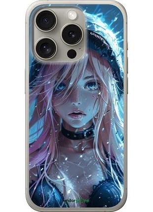 Чехол на iphone 15 pro аниме-дива под дождем "6120u-3096-10746"