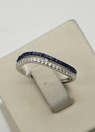 Кольцо серебряное с кубическим цирконием "дорожка" 16,5 1,95 г