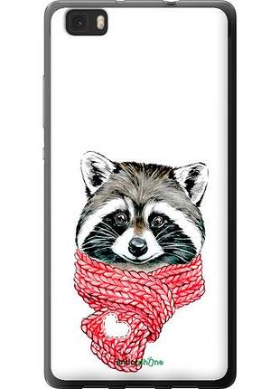 Чехол на huawei ascend p8 lite енот в шарфе "4688u-126-10746"