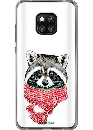 Чехол на huawei mate 20 pro енот в шарфе "4688u-1567-10746"