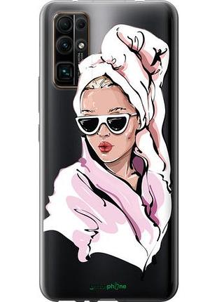 Чехол на huawei honor 30 девушка в очках 2 "4714u-1921-10746"