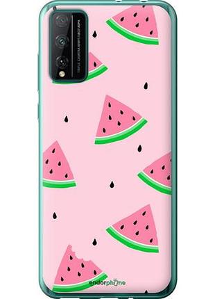 Чехол на huawei honor play 4t pro розовый арбуз "4314u-1914-10746"