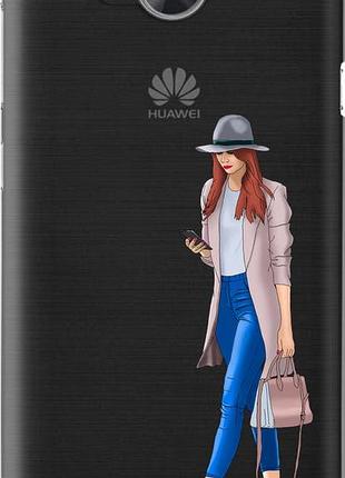 Чехол на huawei y3ii / y3 2 девушка 1 "4751u-495-10746"
