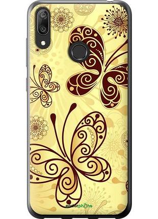 Чехол на huawei y7 2019 красивые бабочки "4170u-1638-10746"