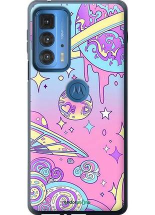 Чехол на motorola edge 20 pro розовая галактика "4146u-2662-10746"