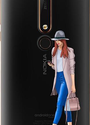 Чехол на nokia 6 2018 девушка 1 "4751u-1386-10746"