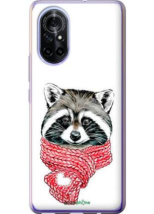 Чехол на huawei nova 8 енот в шарфе "4688u-2245-10746"