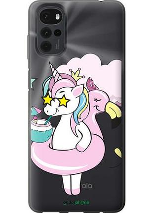 Чехол на motorola g22 crown unicorn "4660u-2681-10746"