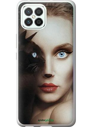 Чехол на huawei nova 8 se взгляд женщины и кошки "4041u-2126-10746"
