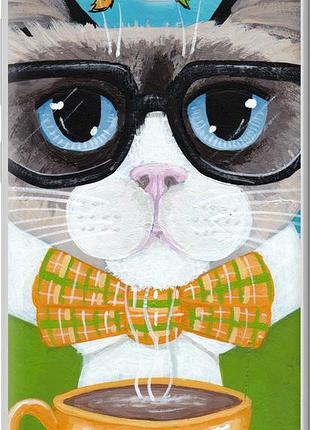 Чехол на huawei honor 3c cat&coffee "4053u-307-10746"