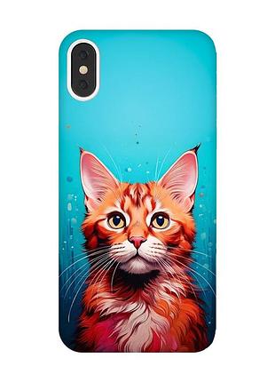 Чехол на iphone x / xs кошка (принт 408)