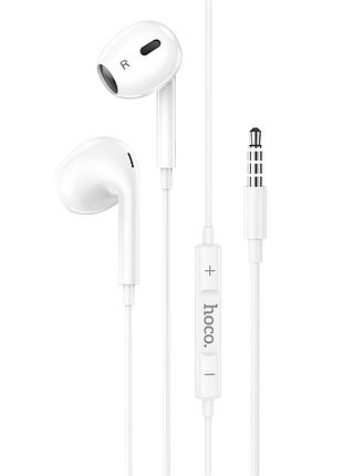 Наушники проводные hoco m101 max с микрофоном white
