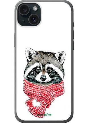 Чехол на iphone 15 plus енот в шарфе "4688u-3097-10746"