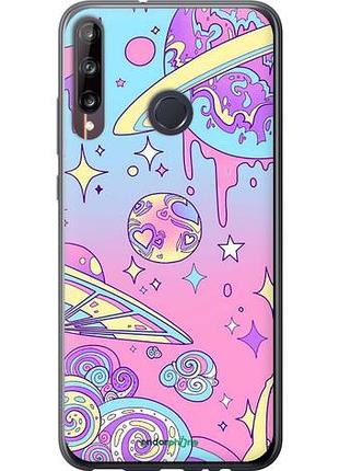 Чехол на huawei p40 lite e розовая галактика "4146u-1875-10746"